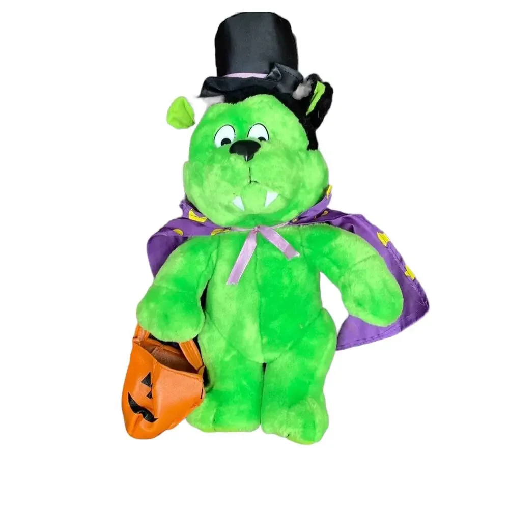 Vintage Vampire Bear Plush Halloween Dracula Doll 90s y2k Stuffed Toy Flaw READ